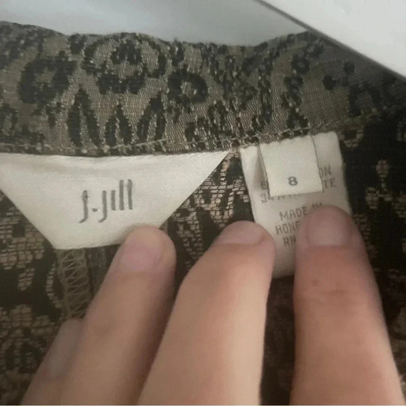 J.Jill Blazer Floral Brocade Jacquard Blazer Jacket Size 8 Single Breasted - Picture 5 of 8